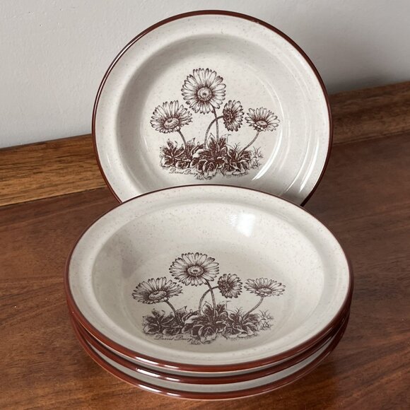 Set of 4 Noritake Desert Flowers Rim Fruit Dessert Bowl 5 5/8” Sauce Daisy 8341 - Picture 1 of 9